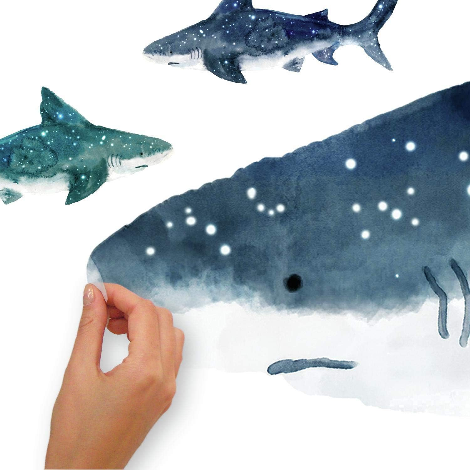 Roommates RMK4014GM Shark Peel and Stick Giant Wall Decals