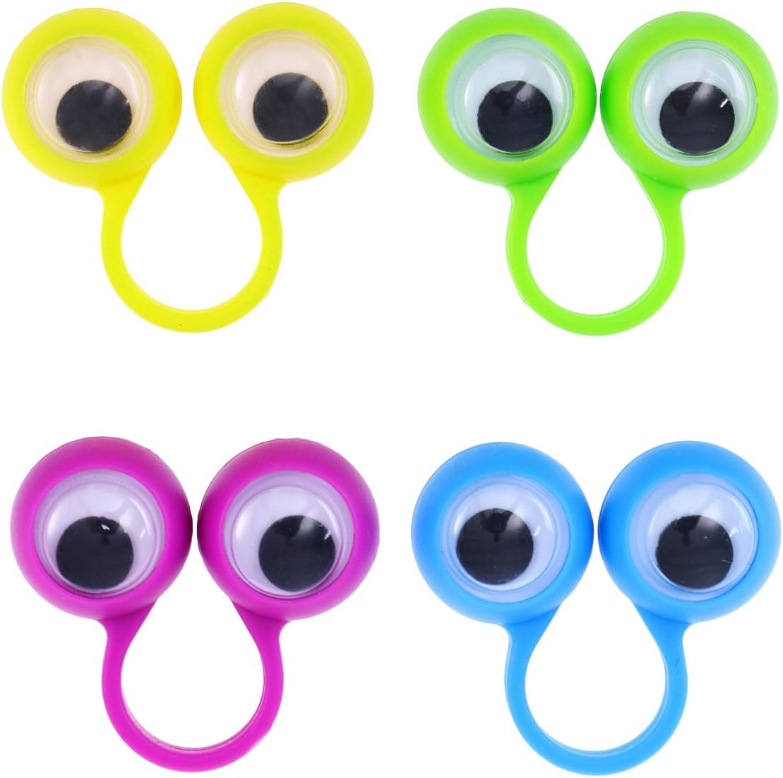 12Pcs Eye Finger Puppet,Eye on Rings Finger Puppets,Wiggly Googly Eyeball Ring,Fun Show Prize Fillers,Birthday Easter Party Favor,Puppet Eyes,Eye Rings,Puppets and Puppet Theaters