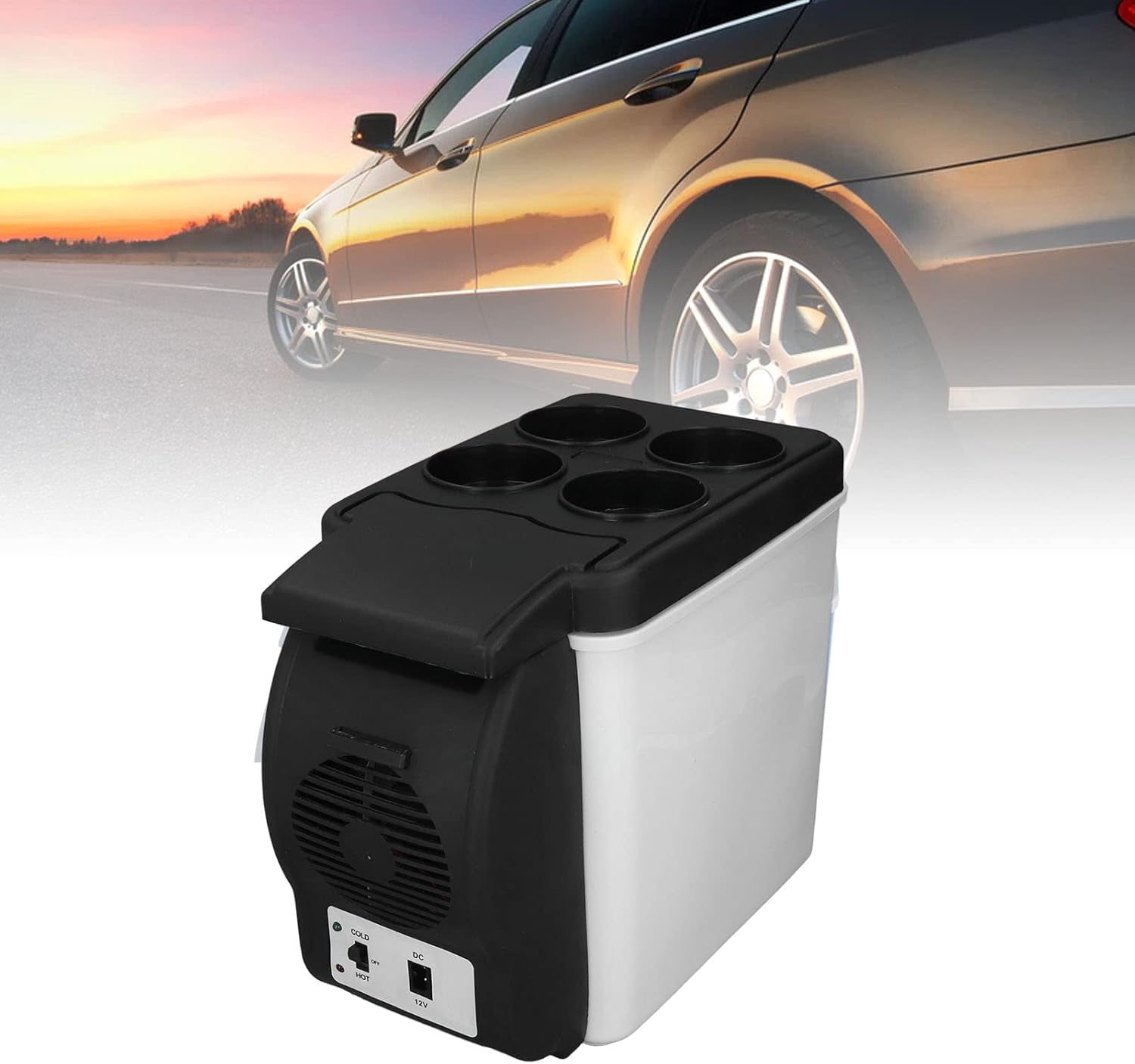 Mini Car Refrigerator, 12 Volt Portable 6L Fridge, Multifunctional Thermoelectric Cooler and Warmer, Low Noise, Food Grade Material, Hot and Cold Switch image number 6