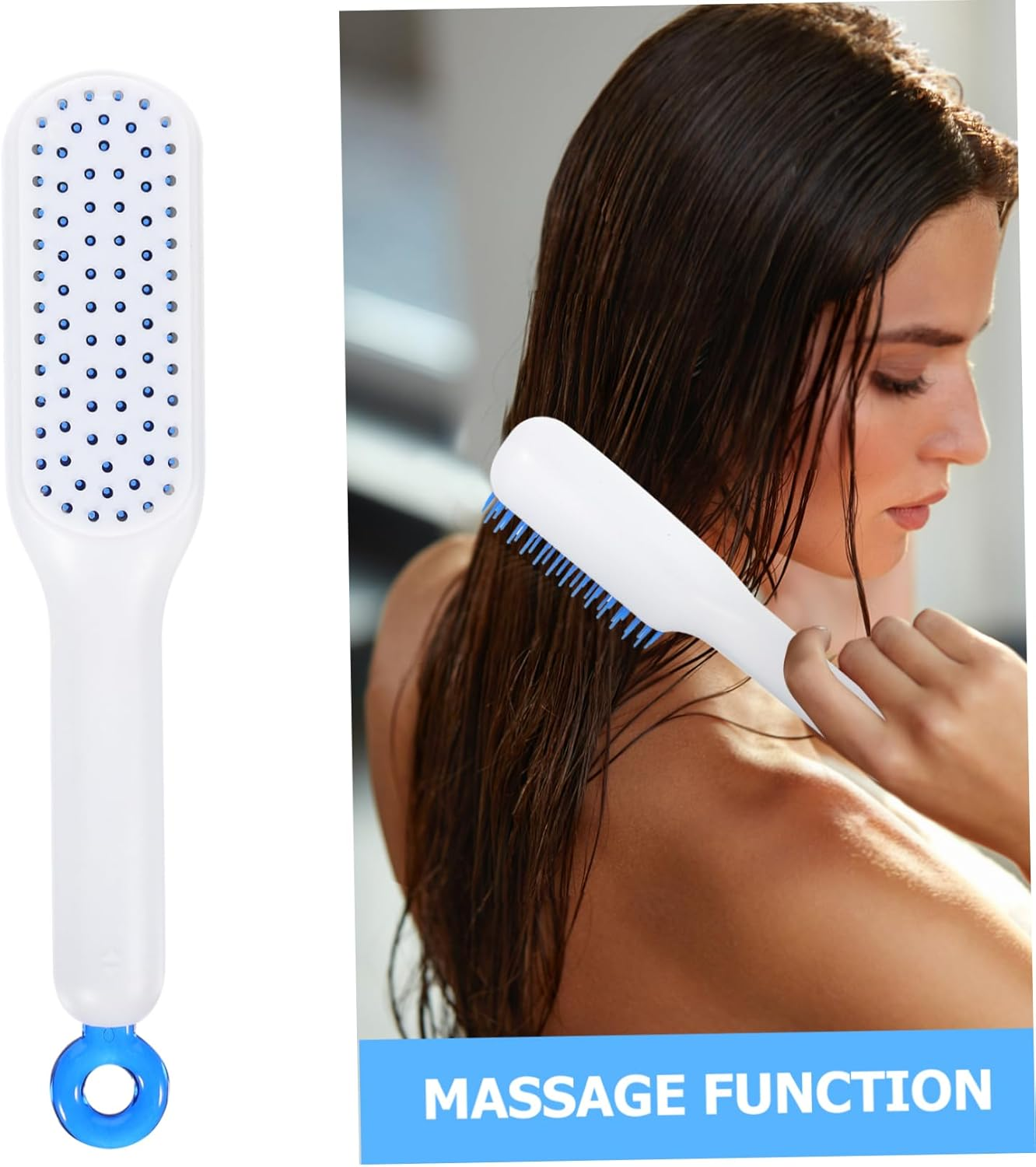BIUDECO Curl Comb Detangling Hair Brush Portable Scalp Massager Comb for Women Men - White image number 4