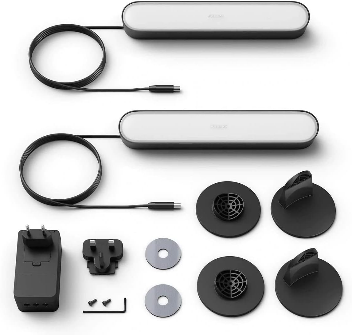 Philips Hue Play - White and Colour Ambiance Smart LED Bar Light - Black - 2 Pack (Base Kit) image number 4