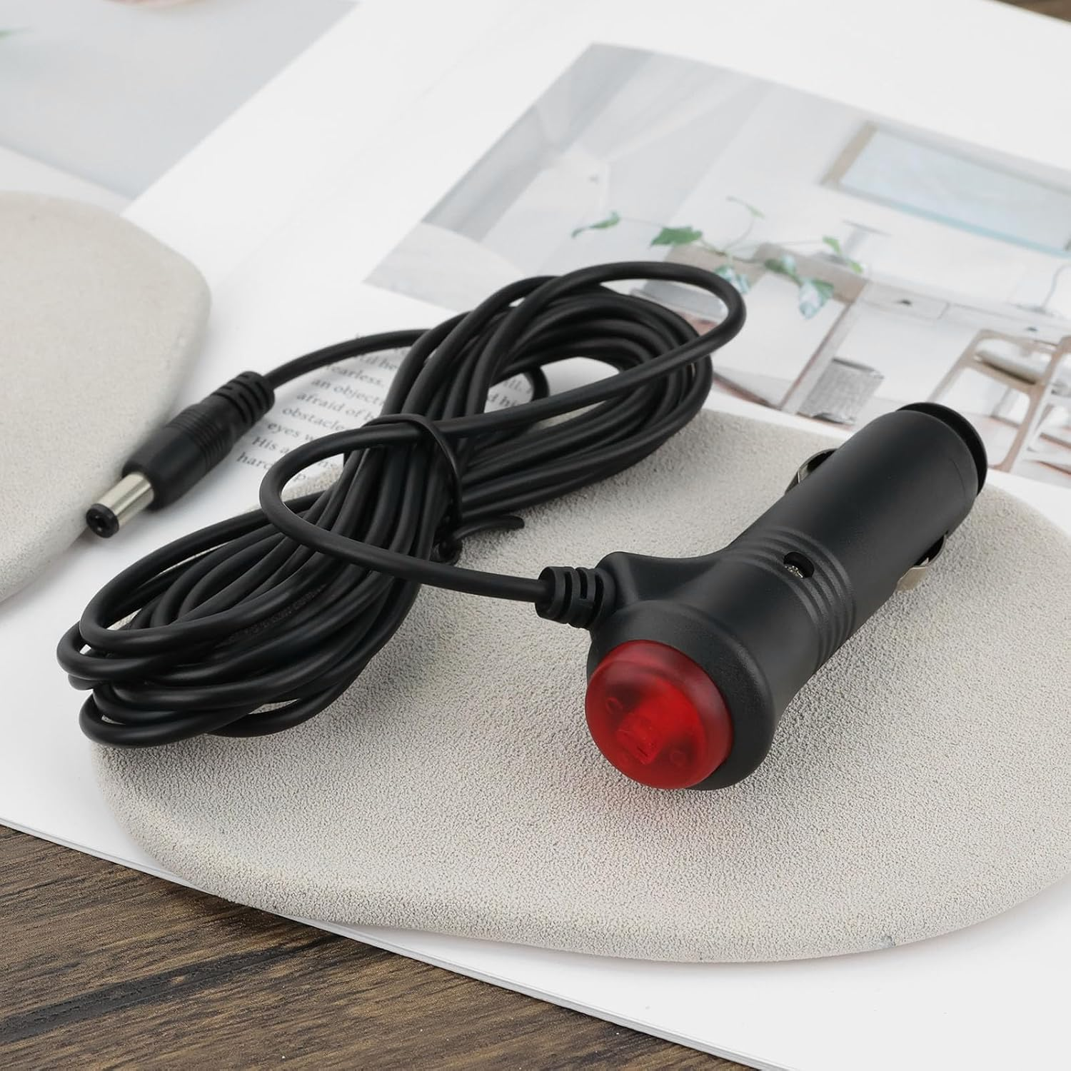 Emagtech 2PCS 12V Car Power Supply Adapter Cable Lead 3M Compatible with Cello LED Tvs for Car Motor-Home Caravan Truck Boat TV Cable Switch image number 1