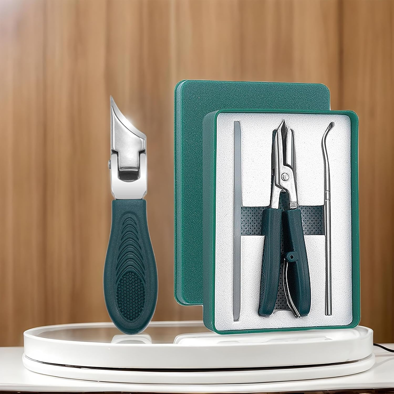 Eagle Beak Nail Clippers,Eagle Beak Beveled Nail Clippers,Staineless Steel Ingrown Toenail Tool Kit,Anti-Splash, Heavy Duty Trimmer,Wide Jaw Opening image number 1