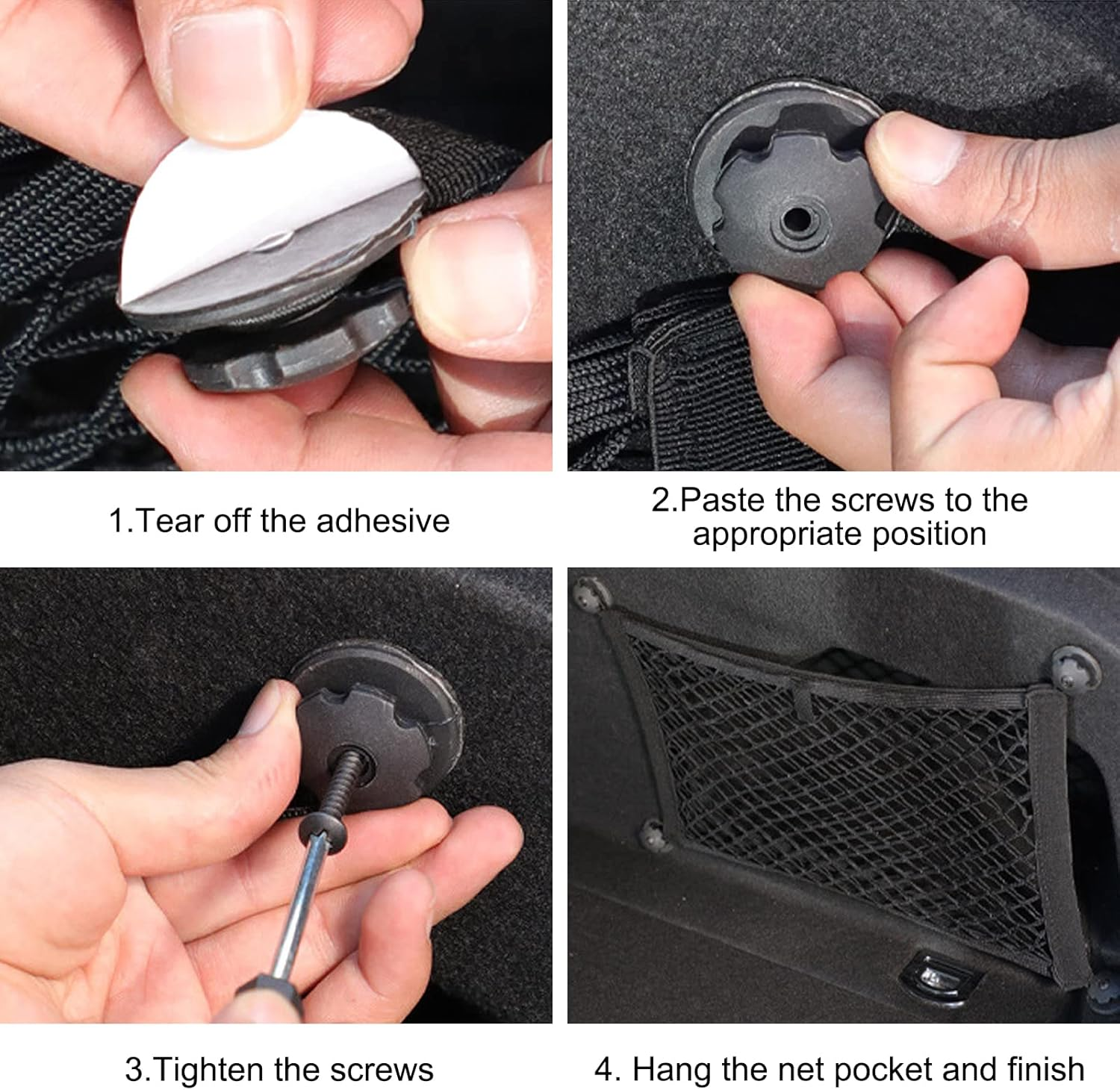 Car Mesh Bag, Storage Net for Camping, Car, Organiser Ooffre Ooiure (25 X 55 Cm), Storage Net for the Boot image number 1