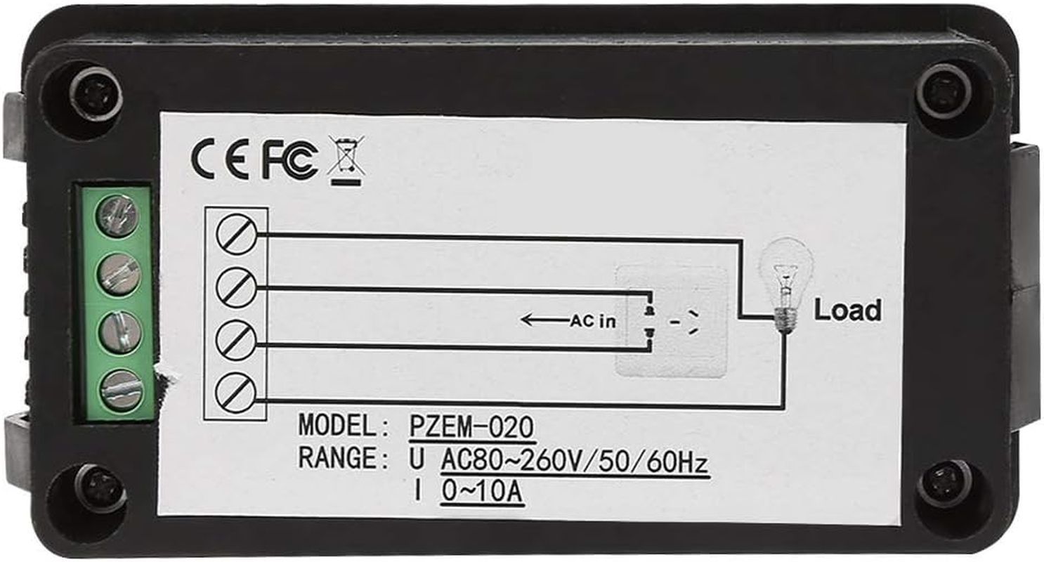 Digital AC Power Tester, Multifunction AC Current Voltage Amperage Power Energy Panel Meter Digital Display Ammeter Voltmeter Multimeter for Construction Factory Workshop image number 5