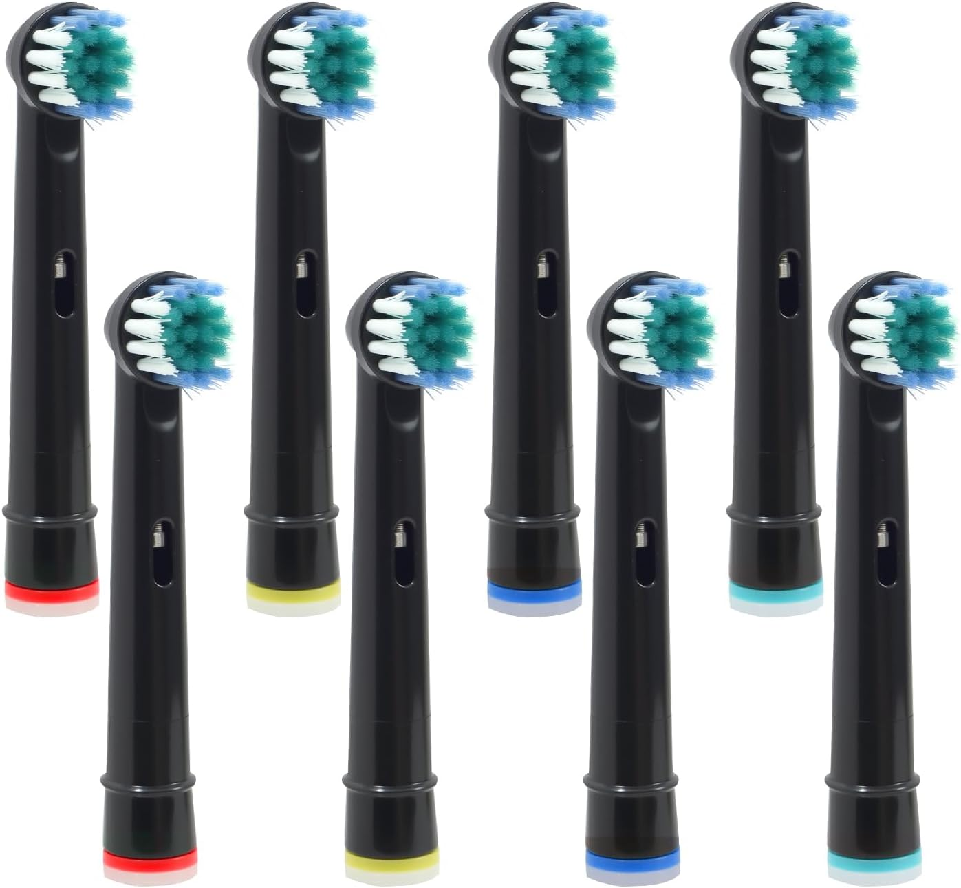 8 Pack Electric Toothbrush Heads Compatible with Oral-B Braun Pro 1000 500 1500 3000 5000 Vitality plus Models, Soft Bristle Replacement Brush Heads for Daily Plaque Removal and Oral Care image number 6