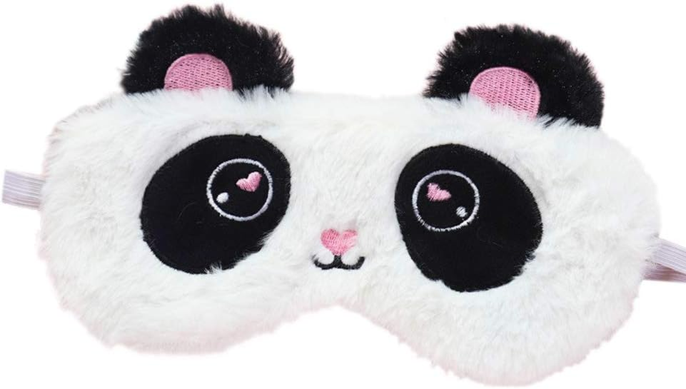 Shinywear Cute Rabbit Sleeping Eye Mask Plush Blindfold Travel Sleep Masks Super Soft Funny Eye Cover for Kids Girls and Adult (Green Frog)