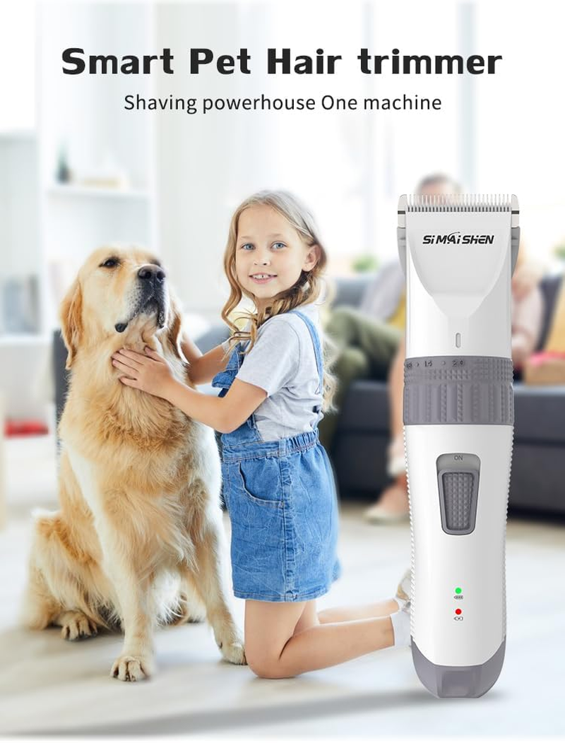 Dog Clippers, Pet Grooming Kit, IPX7 Dog Clippers Professional for Thick Hair, Low Noise Cordless Pet Hair Trimmers for Small and Large Dogs Cats image number 4