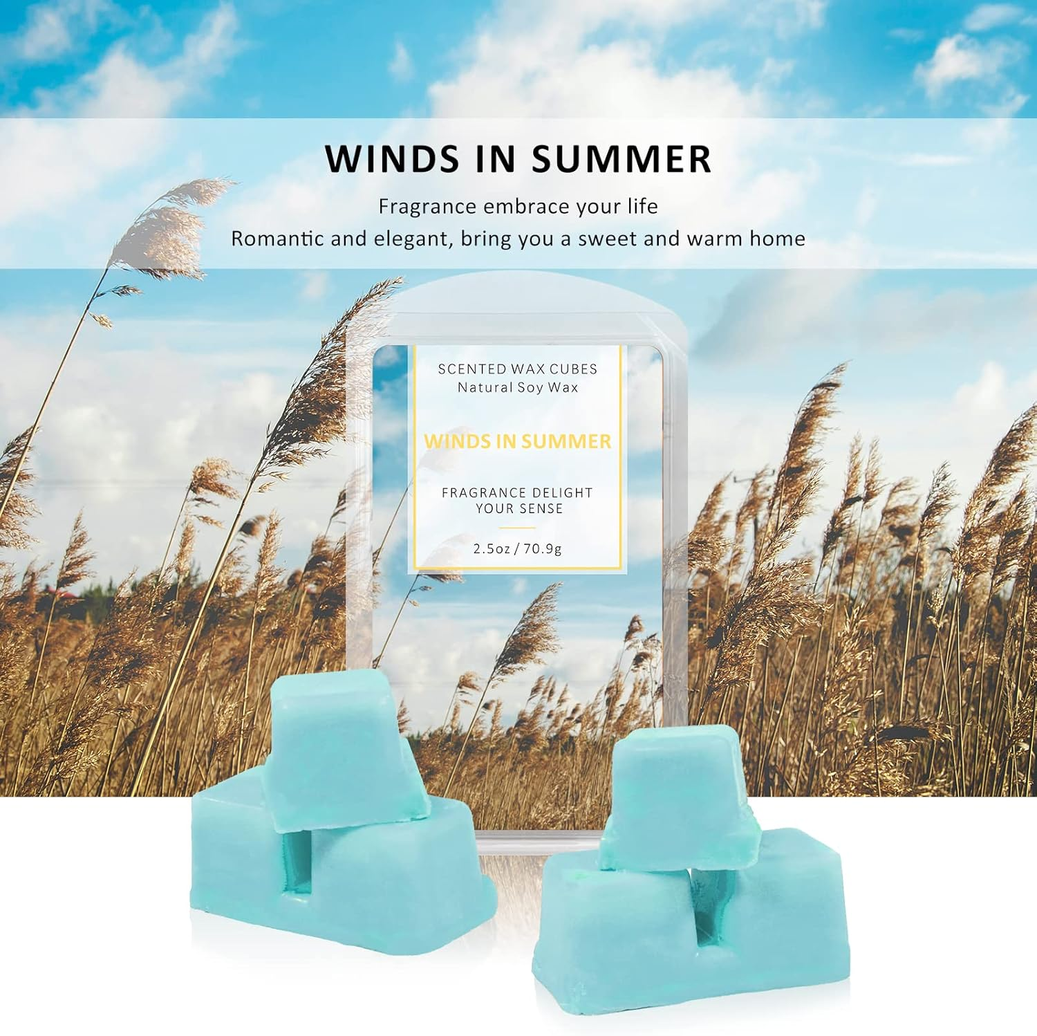 Scented Wax Melts, Wax Melts Wax Cubes, Soy Wax Cubes for Warmer, Wax Melts Set, Ocean Breeze, Fresh Linen, Bohemia Forest, Winds in Summer (4 X 2.5Oz) - Cinnamon Roll image number 6