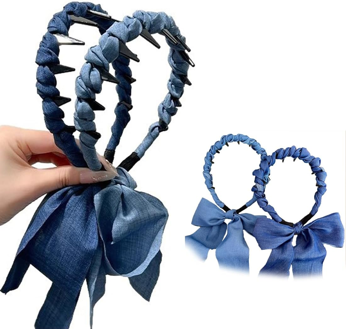 WERIGONI 2-Piece Set Women'S Headbands Teeth Combs Women'S Versatile Headband Tooth Comb Headbands Band image number 5