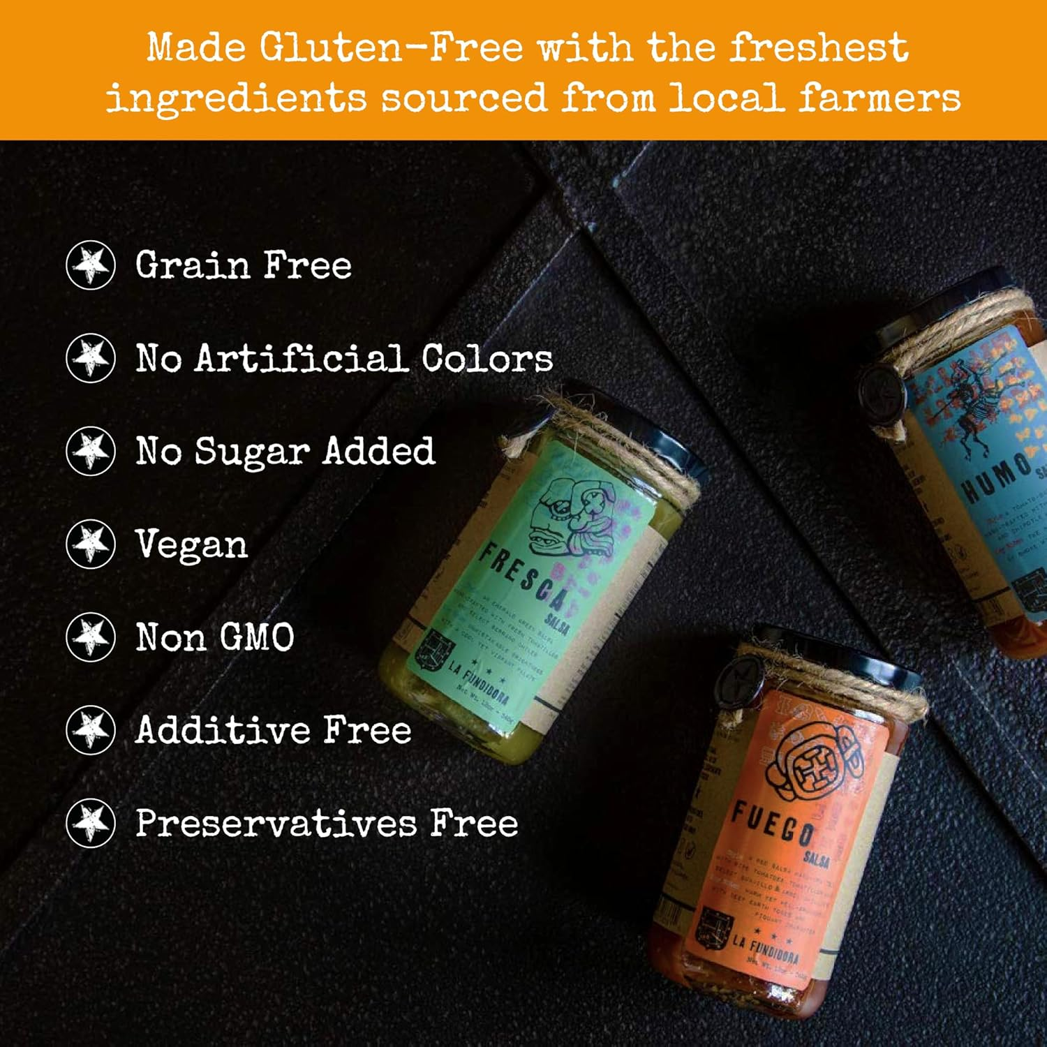 La Fundidora Traditional Mexican Salsas, Authentic Recipe, Smooth Style Sauce, Small Batch, All Natural, No Preservatives (Trio Fuego) (Ambar, Fresca, Luna) image number 3