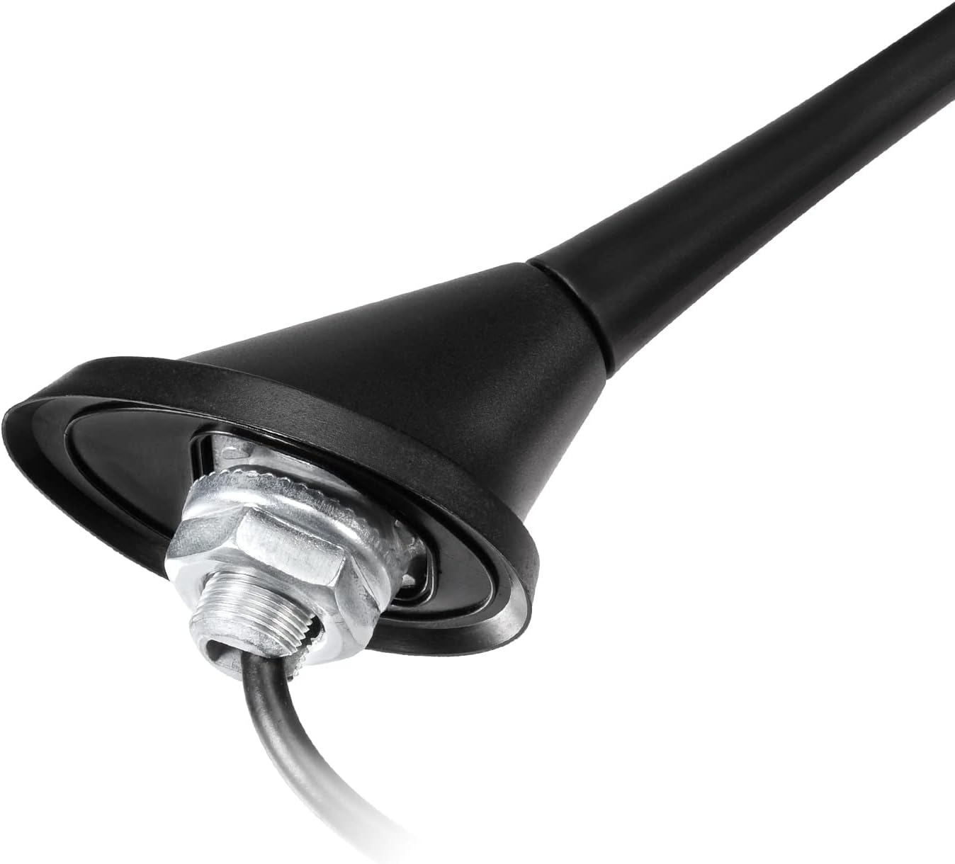 Eightwood Car Stereo AM FM Radio Antenna, Universal Roof Mount Antenna Replacement with Mount Base 16Ft Extension Cable for Vehicle Car Truck Stereo Receiver Head Unit FM HD Radio image number 4