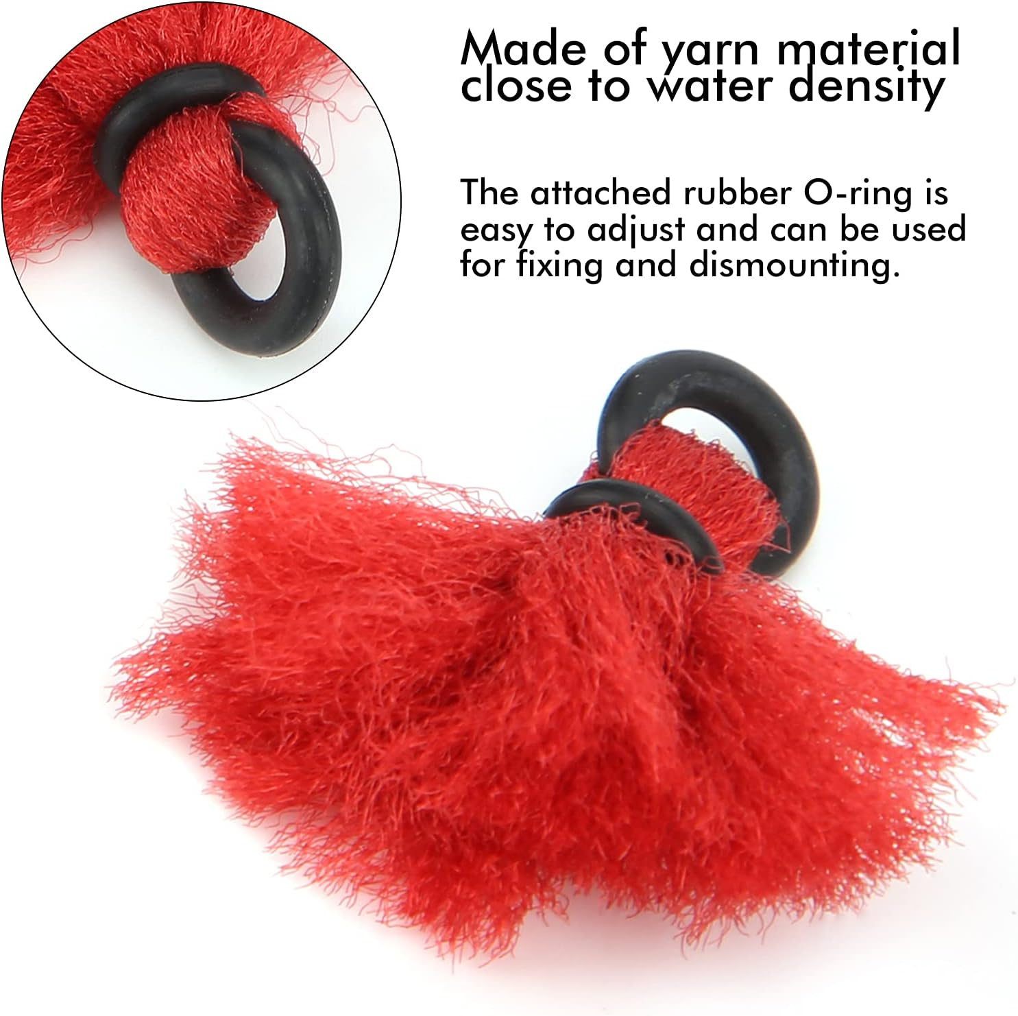 Yuecoom Yarn Foam Indicator Hand Tied Floating Nymphs Fly Fishing Yarn Strike Indicators Drift Hook Positioning image number 4