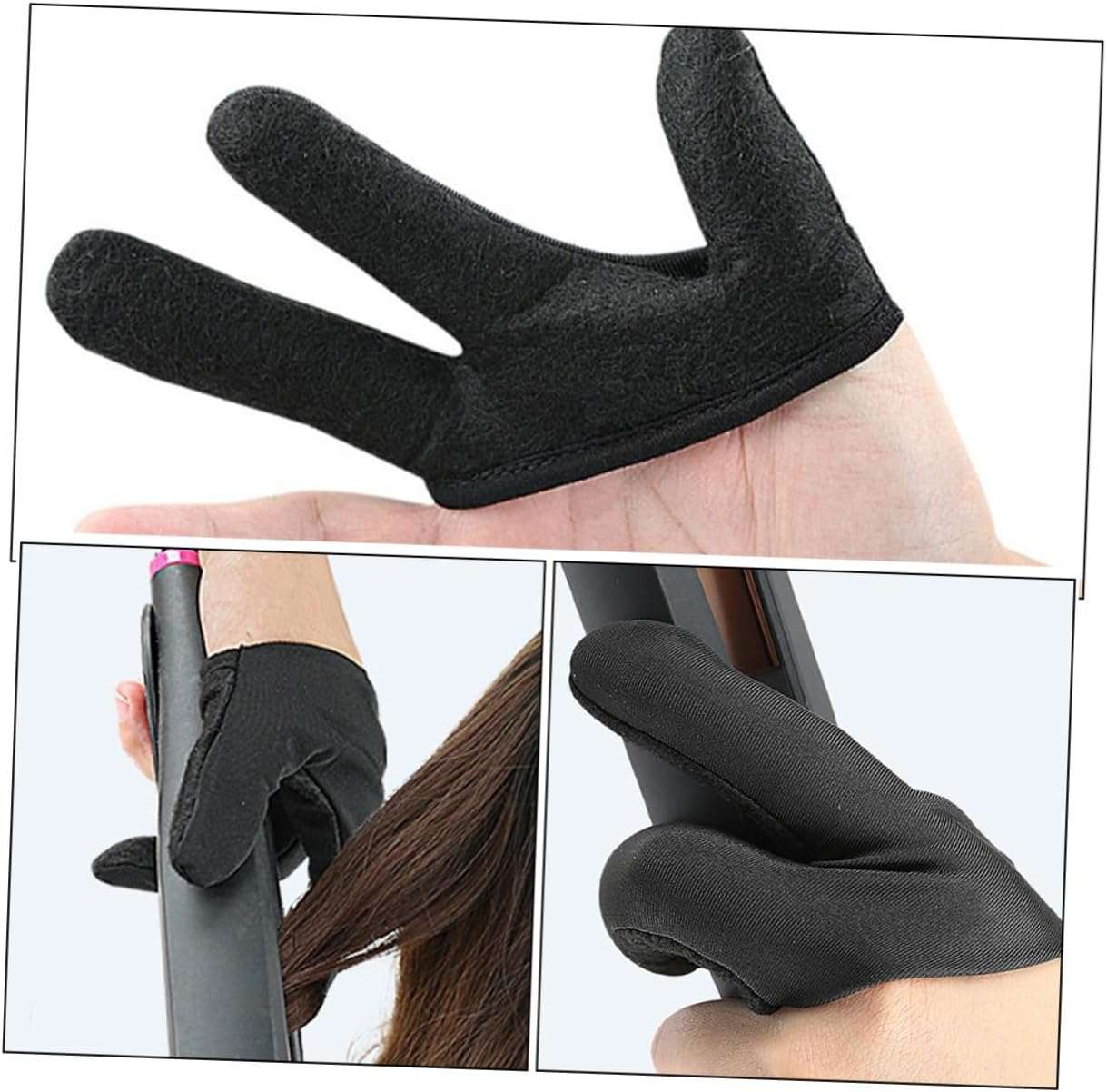 OATIPHO Heat Resistant Hair Styling Gloves 2Pcs Barber Gloves for Curling Wand Professional Heat Protection Mittens for Hairdressing Suitable for Salon Use image number 3