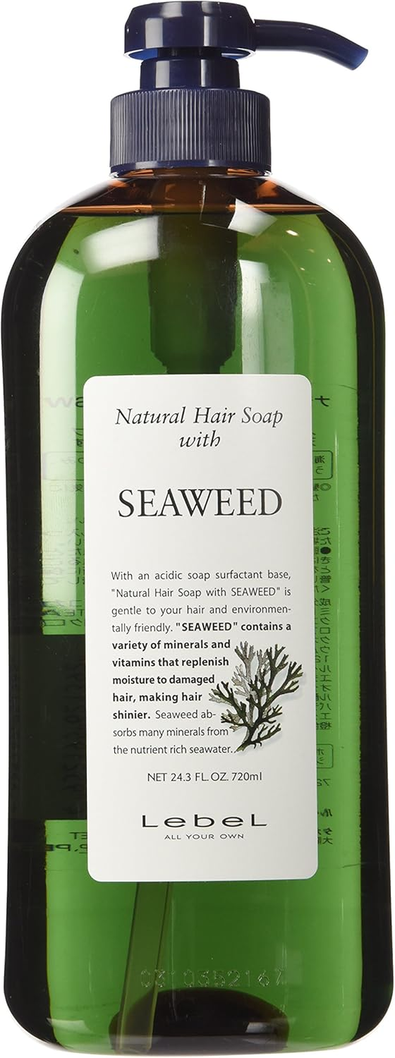 Lebel Natural Hair Soap, With, 24.3 Fl Oz (720 Ml), Seaweed SW