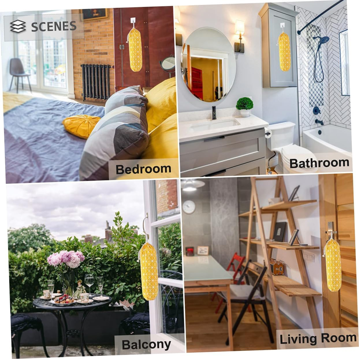 Holibanna Wall Hanging Storage Bag Waste Bag Holder for Kitchen Fridge Organisation Organizers Decorative