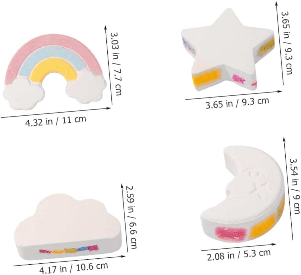 COOLHIYA 4Pcs Cute Bubble Making Bath Salt Bomb Portable Fragrance for Relaxing image number 5