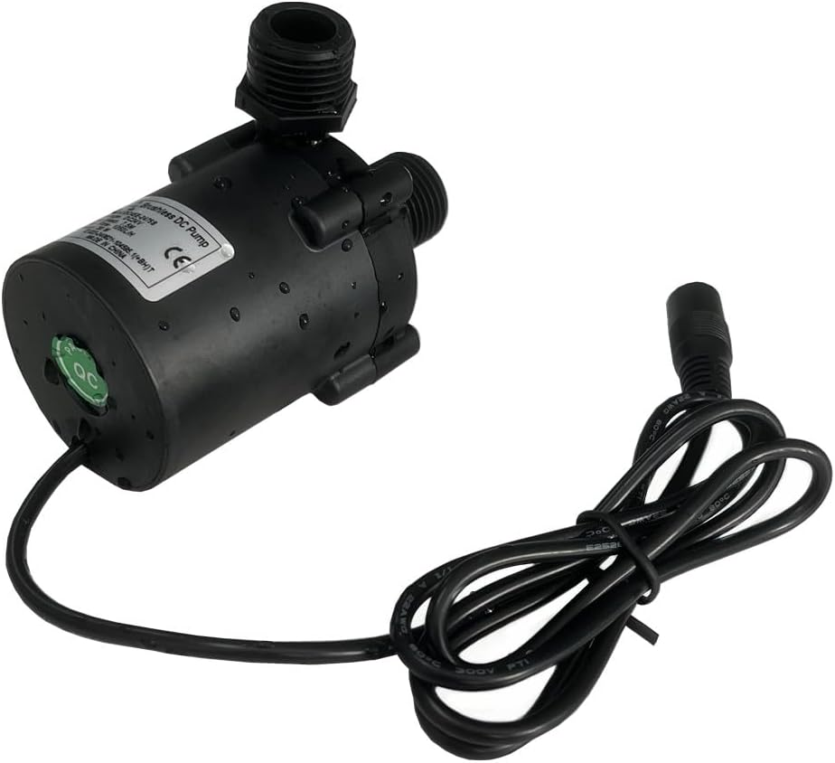 SHYSKY DC45E-2475S Micro Brushless DC Water Pump 24V 30W, 1250LPH 7.5M, Waterproof, 1/2 Inch Threaded Ports, Low Noise, for Small Water Cooling,Circulation,Gardening,Submersible image number 6
