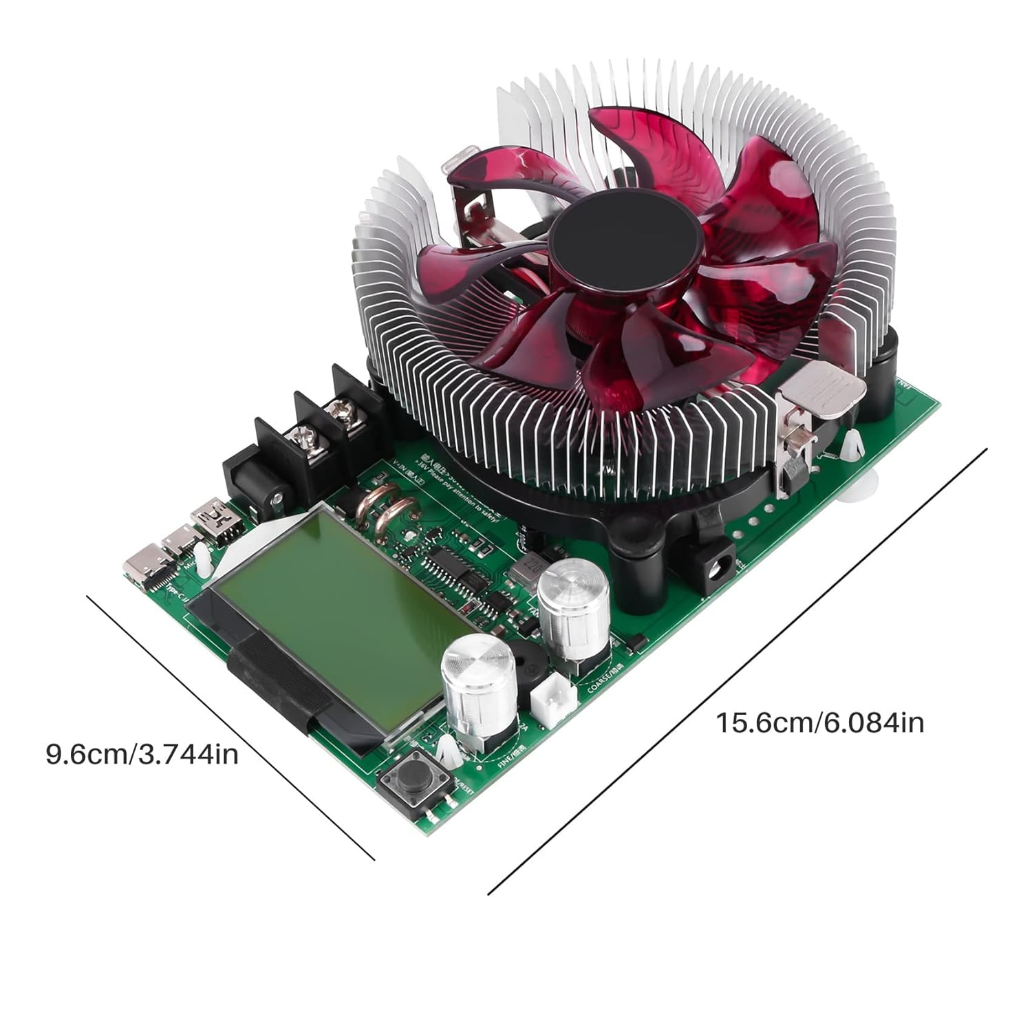 Veulrn Electronic Load Tester 150W 20A Resistor Adjustable Constant Current Battery Capacity Tester Resistance Power Tester image number 3