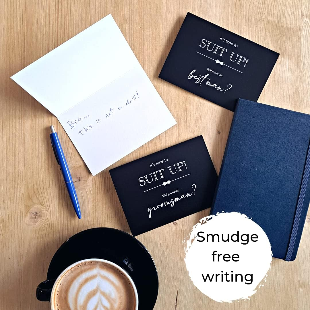 Hat Acrobat 12 Groomsmen Proposal Cards Including Best Man, Ring Bearer and Officiant Cards with Envelopes and Stickers - Wedding Invitation Cards for Groomsmen Gifts (Black) image number 4