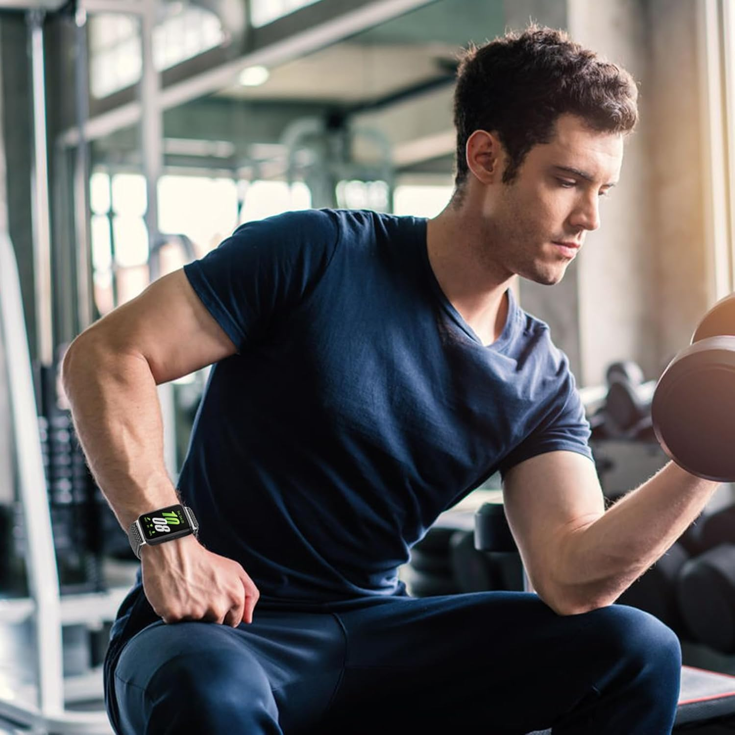 2 Pack Elastic Band Compatible with Samsung Galaxy Fit 3, Adjustable Solo Loop Breathable Nylon Sport Band for Woman Man image number 6