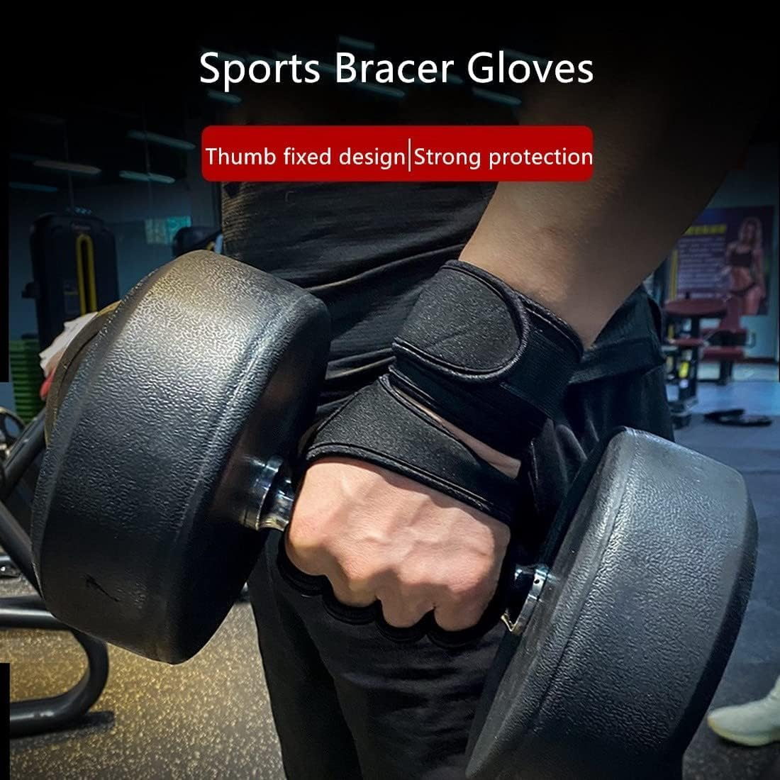 Professional Gym Gloves for Weight Lifting - Anti-Slip & Breathable Lifting Straps with Ventilated Back, Wrist Support for Pull-Ups, Squats, Deadlifts & Gym Training image number 4