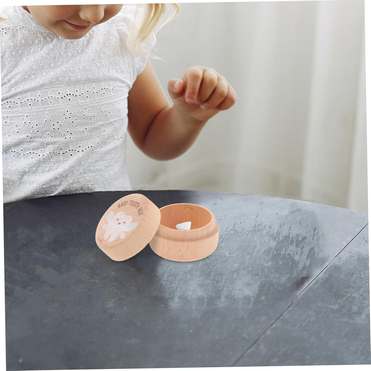2Pcs Wooden Tooth Keepsake Box Tooth Storage Box Boys and Girls Birthday for Preschool Girl Boy to Preserve Precious Memories image number 6