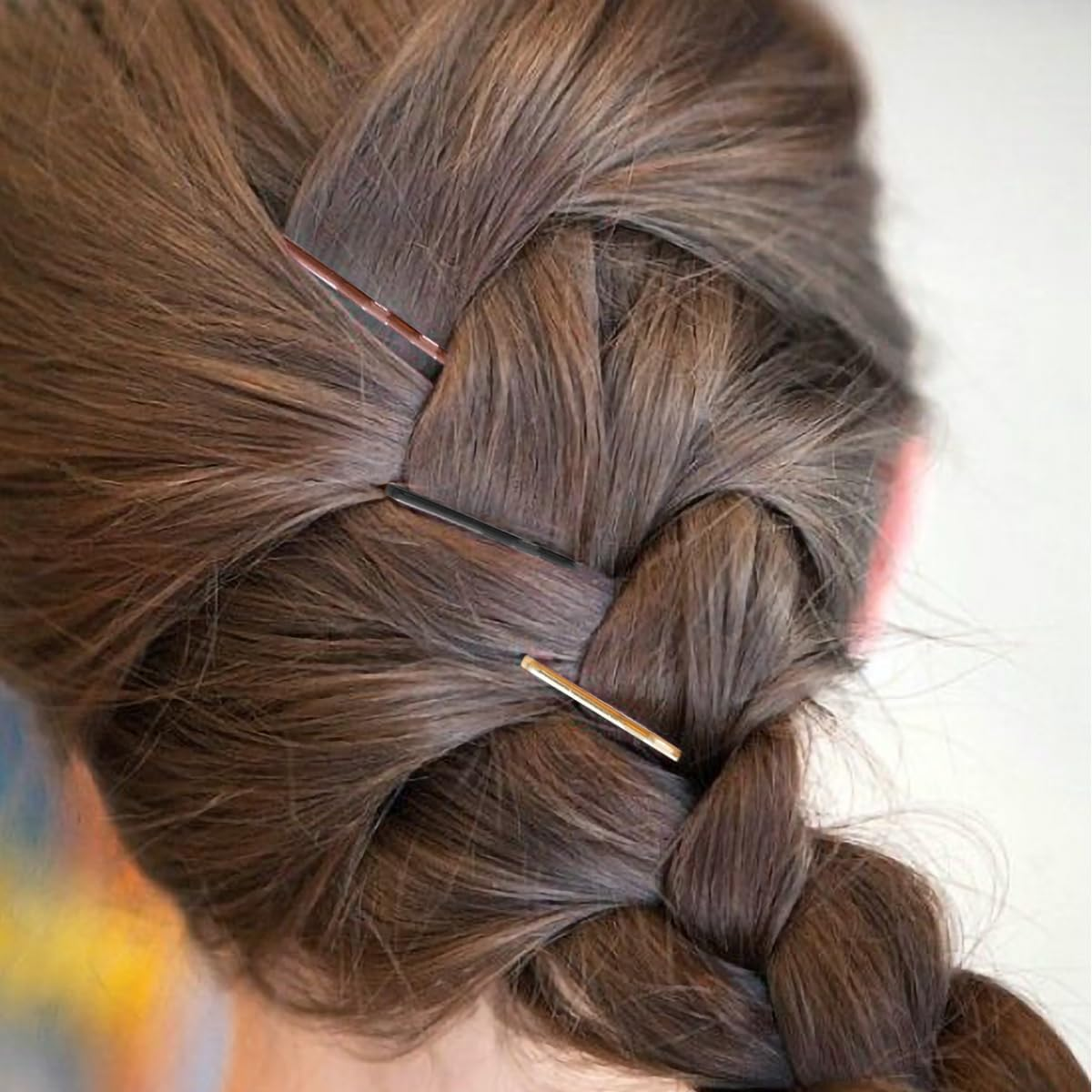 Pack of 300 Mini Hair Clips, Small Hair Clips, 5 Cm Bobby Pins, Hair Clips, Metallic Wave Hair Clips, Women'S Hair Clips for Women, Girls, Children (Brown, Black, Gold) image number 5