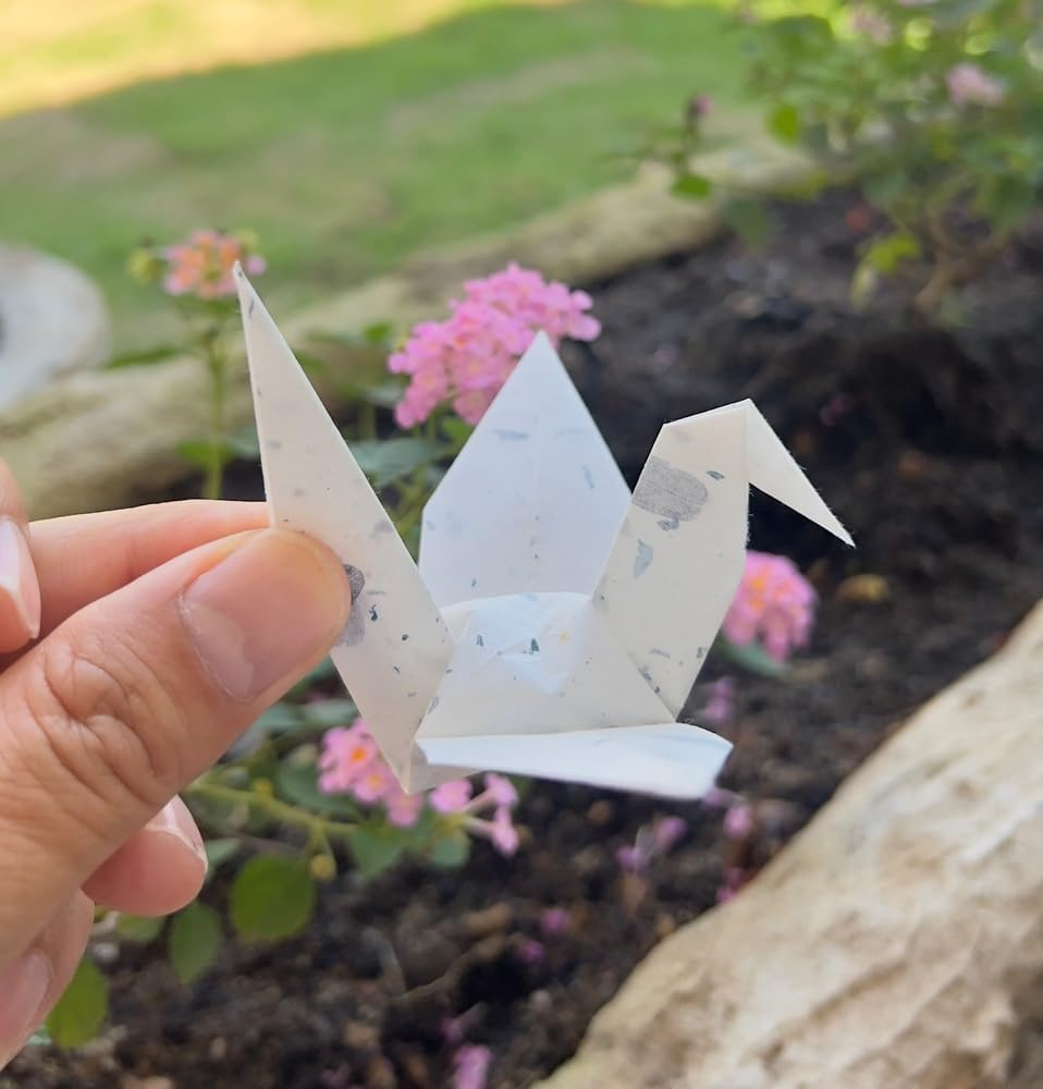 50 Sheets 6 X 6 Inches Natural Fiber Mulberry Paper Sheets Square Origami Paper Arts Folding Craft, Decoration Paper, Square Folding Paper for DIY Crafts (Mixed Colors Rice Straw Etc.,, 6 X 6) - Mixed Colors Rice Straw Etc. image number 6