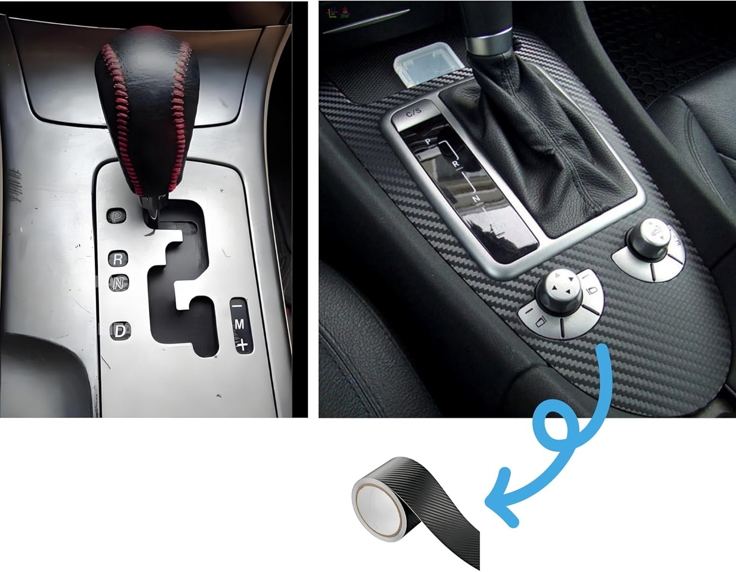 Carbon Fibre Wrap Tape, 5M X 3Cm, Automotive Interior Exterior Protection Film with Vinyl Scraper image number 4