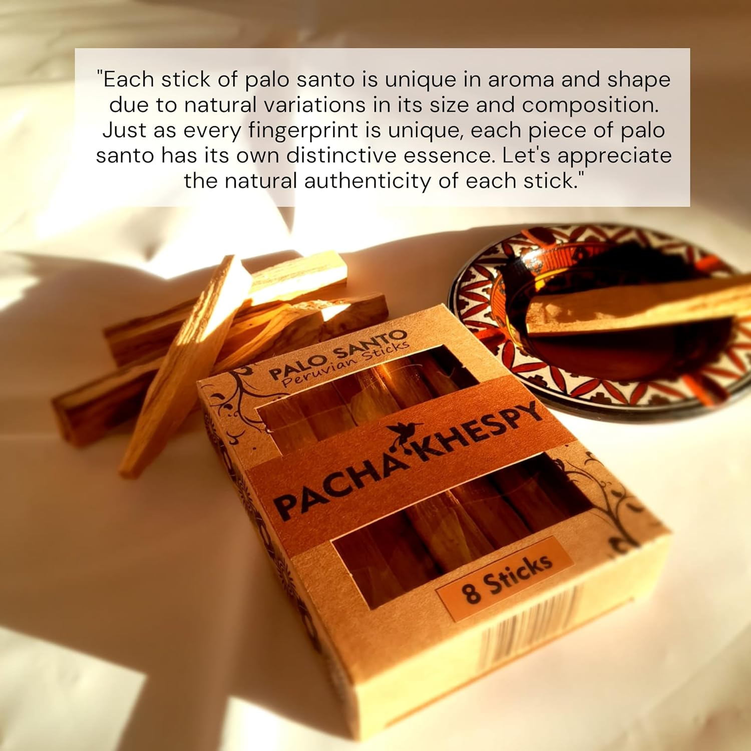 Palo Santo Sticks Authentic Smudging Peru - 8 Pack for Energy Cleansing, Aromatherapy, Meditation | 100% Natural, Ethically Sourced, Sustainable Holy Wood | Premium Quality, Purification image number 2