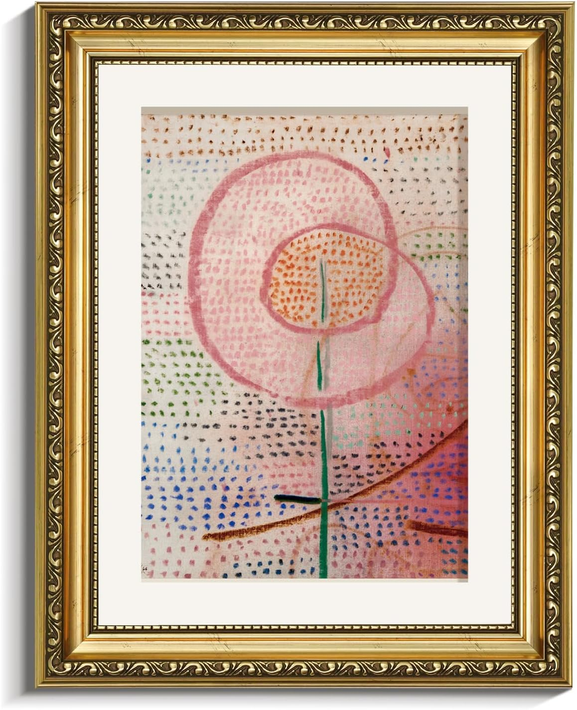 VIYYIEA Vintage Gold Framed River Wall Art, Bedroom Living Room Nature Scenery Picture Wall Decor, Canvas Prints, Antique Frame Landscape Paintings Home Classic Decor,11X14 Inch