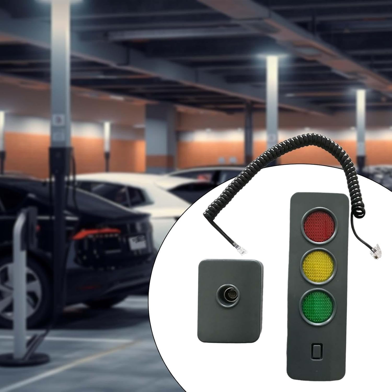 Fenteer LED Garage Parking Aid Stop Indicator 3 Color Indicator Lights Easy Installation Auto Stop Light Garage Parking Assist image number 5