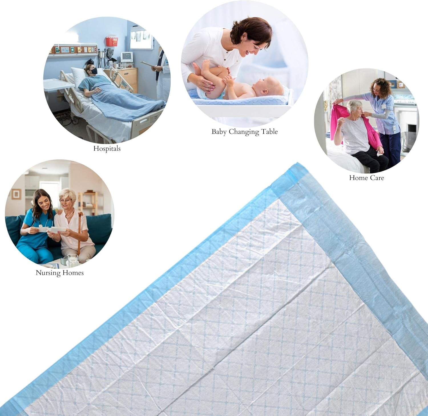Disposable Changing / under Pads [Pack of 25] Disposable Soft Absorbent Waterproof 17''X24'' Incontinence Underpad Protector Liners for Beds, Chairs, Diaper Changing &ndash; for Adults and Baby Protection image number 4