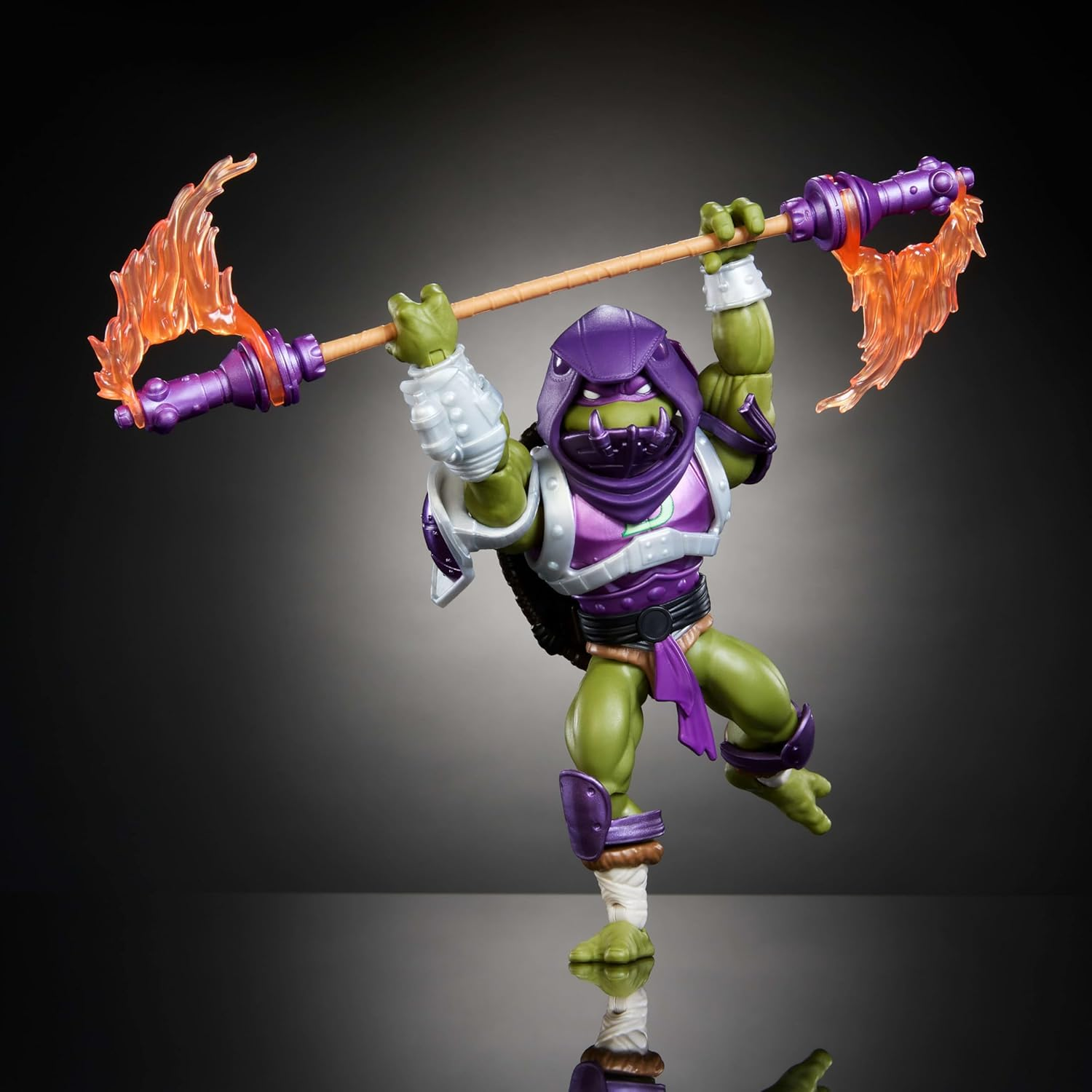 Masters of the Universe Origins Turtles of Grayskull Donatello Reptile Wars Posable Action Figure, Teenage Mutant Ninja & Motu Crossover Donnie Toy image number 5
