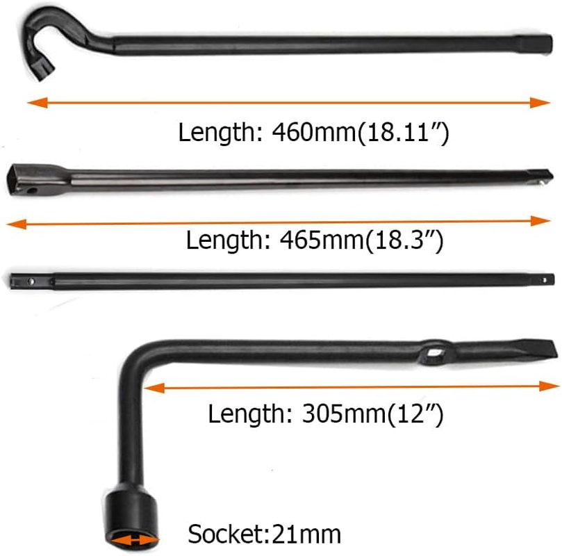 Dr.Roc Compatible with Spare Tire Tool Kit with Tire Jack Handle and Wheel Lug Wrench 2005-2021 Toyota Tacoma image number 2