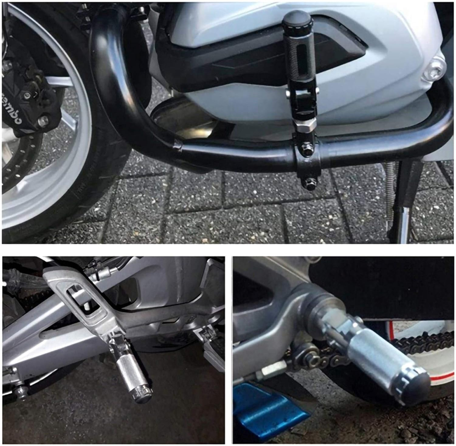 Foot Peg Foot Rest 2 Pieces of Black CNC Aluminum Alloy Universal Motorcycle Motorcycle Bicycle Folding Footrest Footrest Foot Nail Pedal Set Parts image number 3
