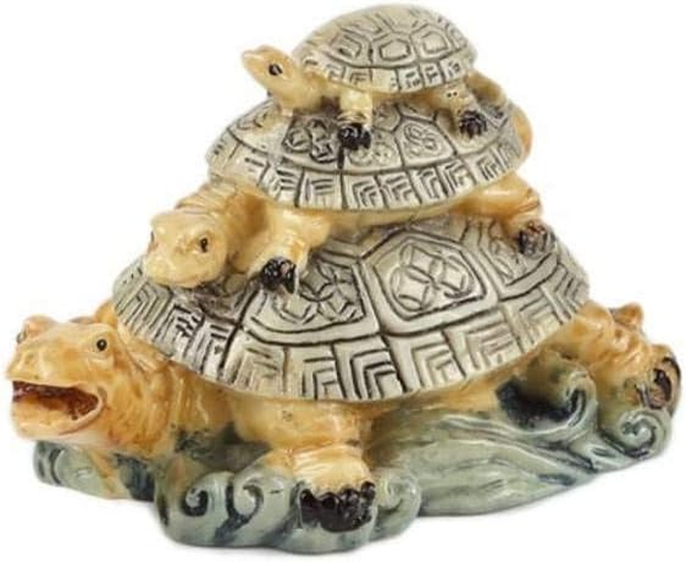 Lachineuse - Qilin Couple Figurine Feng Shui Chi Linen - Negative Energy Protection Symbol - Office Home - Chinese Decoration Asian Qi Linen - 12.5 X 11 X 6 Cm - Gold image number 2