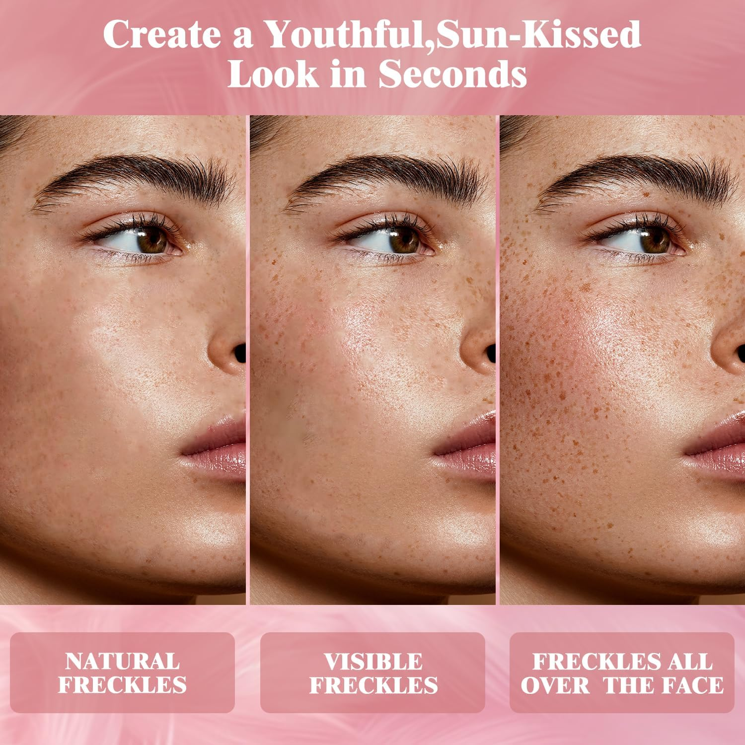 Freckle Stamp Pen - Waterproof Long-Lasting Freckle Marker for Natural-Looking Sunkissed Freckles, Easy-To-Use Cushion Tip Stamp for Quick Makeup (Light Brown) - Dark Brown image number 3