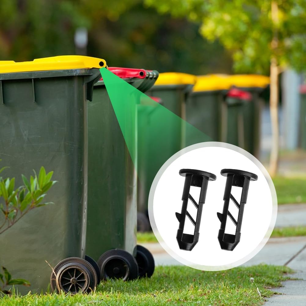 6Pcs Wheelie Bin Lid Hinge Pins, Latch Wheelie Trash Hinge Trash Can Hinged Pin Dust Bin Cover, Replacing 65Mm X 33Mm for 50/80/100/120/240L Wheelie Bin Lid Hinge Pin image number 3