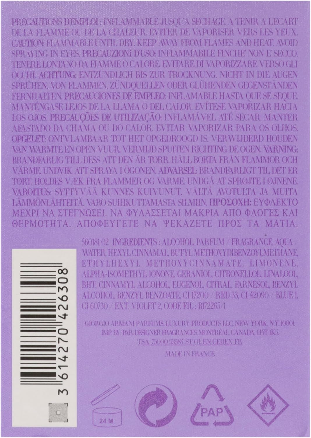 Giorgio Armani Emporio Diamonds Violet 50Ml Eau De Parfum image number 2