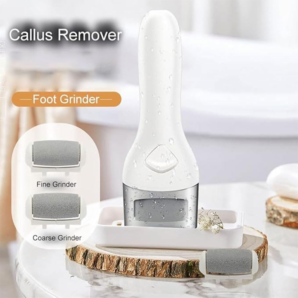 HPAMR Electric Foot Grinder Electric Foot Callus Remover Portable Electronic Foot File Pedicure Foot Tool Pedi Feet Care with 3 Grinding Heads for Dead, Cracked Dry Skin
