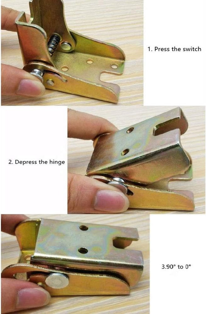 2 Pack Folding Stand with Self-Locking Hinge - Retractable Table Leg Extension for Workbench Shelf and Washing Table image number 3