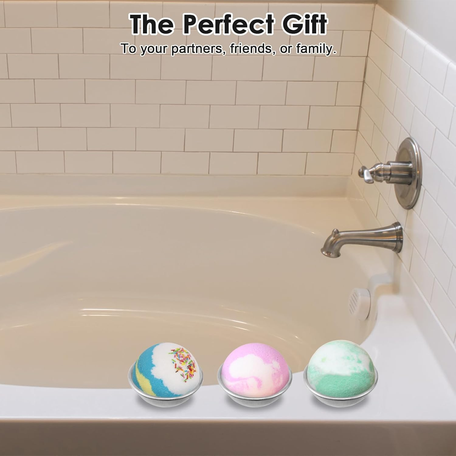 30 Pcs Bath Bomb Mold Aluminum Alloy Soap Mold Ball Shape Bath Bomb Moulds Press Metal Bath Bomb Accessories Handmade Cake Baking Mold 6.5Cm 5.5Cm 4.6Cm for Bath Bomb Soaps Cake image number 6