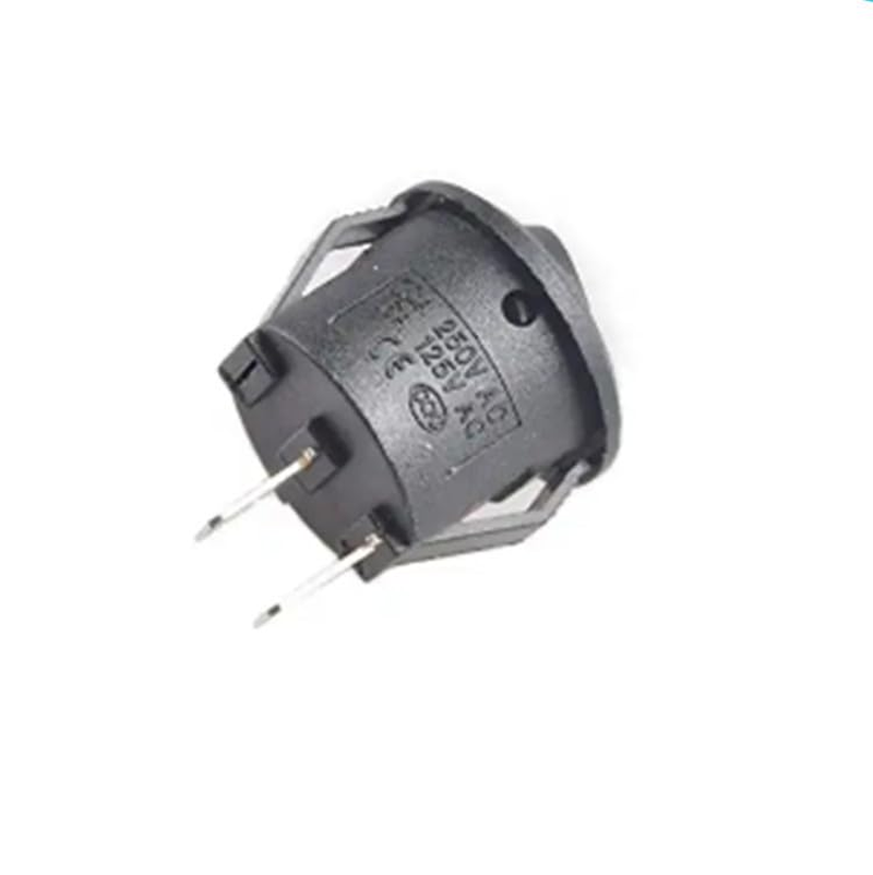 10 PCS round Rocker Switch on Off, Mini Circle Toggle Switch AC 10A/125V 6A/ 250V, 16.5Mm On/Off Button AC Terminal SPST Rocker Switch Waterproof Cap Switcher round Panel Starter Power Switches, KCD1 image number 1