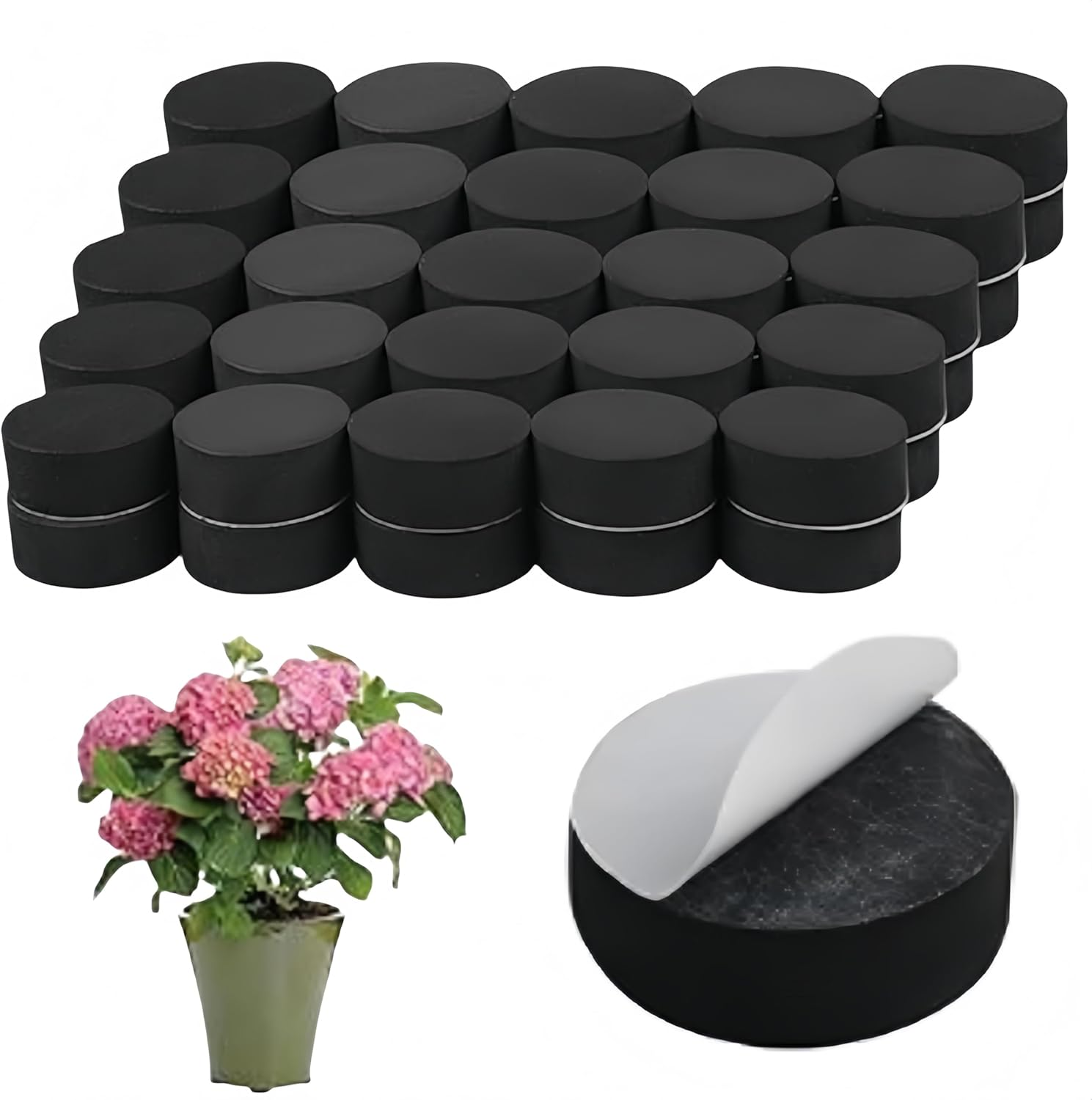 Jindizi 60Pcs Pot Feet Risers Plant Riser Invisible Pot Feet for Indoor/Outdoor Planters Adhesive Pads, Plant Pot Feet for Outdoor Planters image number 3