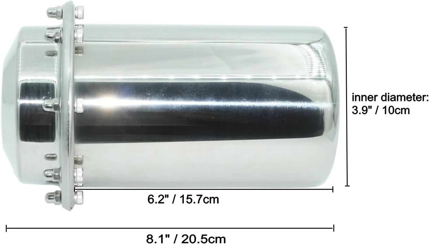 Soclaay Stainless Steel Time Capsule Anti-Corrosion Waterproof Storage Container for Keepsakes Letters Cards Photos and All Important Memories Storage and Commemorate (8.1 INCH) image number 1