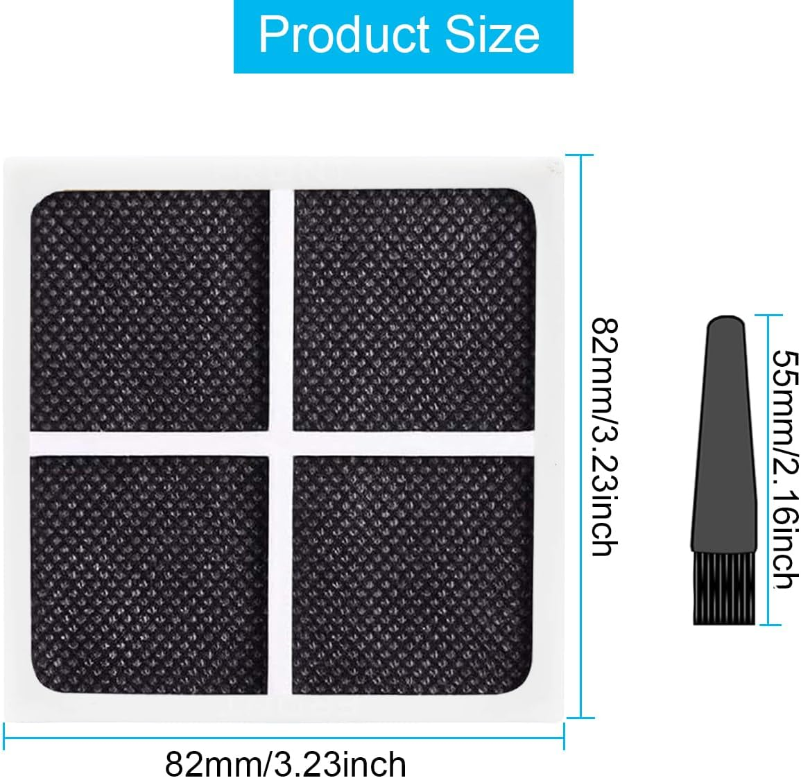 EATBALE Refrigerator Air Filter Fresh Air Filter Replacement for LG LT120F for Kenmore Elite 469918 Refrigerator Air Purifying Air Fridge Filters Replacement Accessories with Cleaning Brush (4Pcs) image number 5