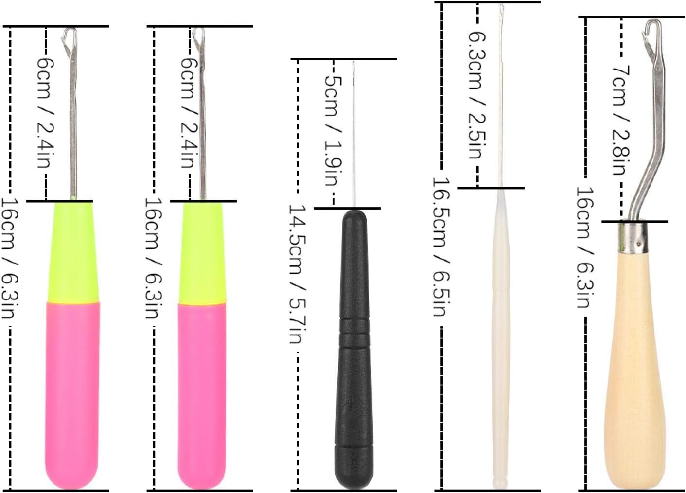 Hook Kit Latch Hook Tool, 5Pcs/Set Latch Hook, Knitting Weaving for Rugs Socks image number 2