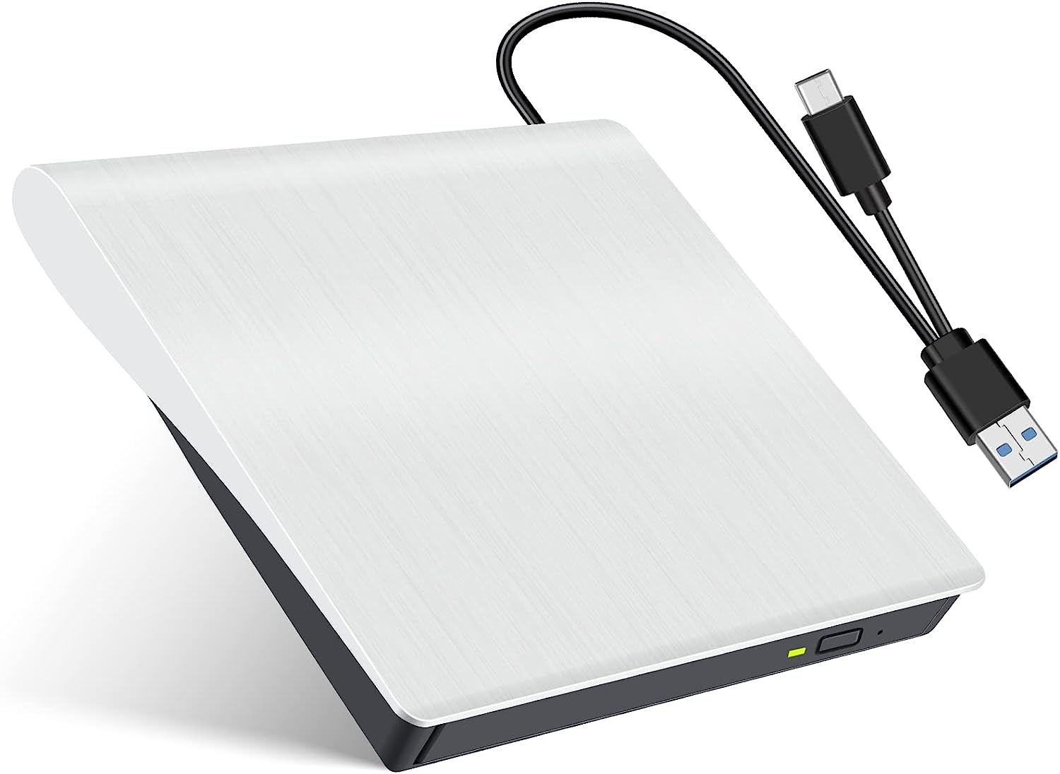 Portable External DVD Drive, USB 3.0 Type-C CD DVD +/-RW Optical Drive USB C Compatible with Windows XP / 2003 / Vista /7/8.1/10，Linux，Mac OS System Rewriter Writer Reader Burn Speed 16 Times(White) image number 4